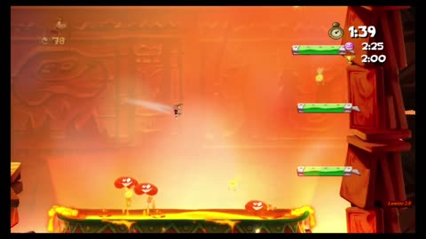 Rayman Origins (PC) (59) Luscious Lakes Time Trials - 2 Medals & Electoons
