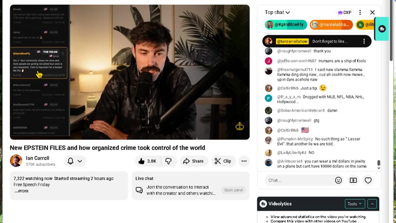 Ads free Ian Carrol live on YouTube was amazing!