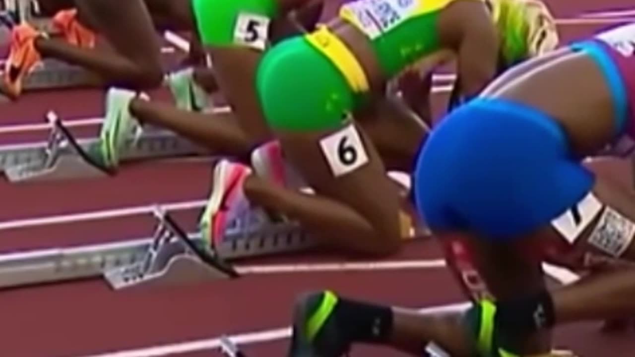 Jamaica sweeps 100 meter final at worlds! #shorts