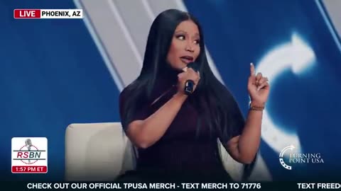 Erika Kirk Brings out Special Guest Nicki Minaj at TPUSA's AmFest - 12/21/25