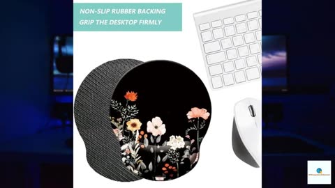 Mouse Pad with Wrist Support, Ergonomic Mouse Pad with Memory Foam Wrist Rest Cushion, Non
