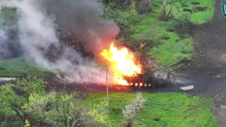 Russian Hit While Try To Recover Ammo from Destroyed Vehicles On the Roadside(Insane Detonations)
