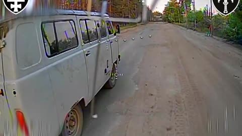 Ukrainian Drone Gets Inside the Wire and Takes Out Russian Transport