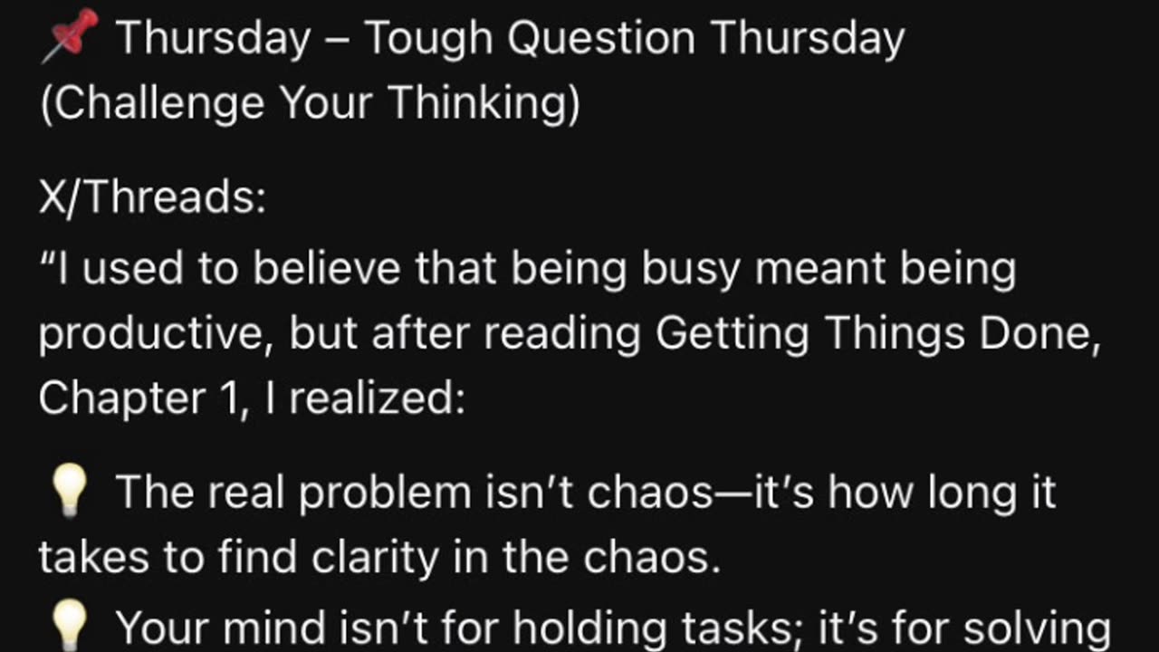 Getting things done by David Allen (Summary) Chapter 1