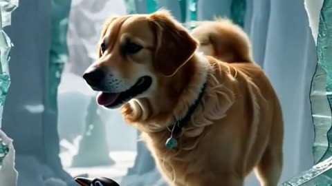No Place Too Cold for a Warm Heart | Dog & Penguin Short Story #animals #facts #cute #videoediting
