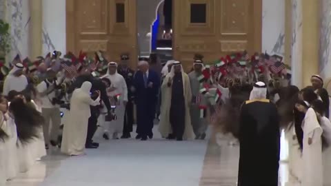 #TRUMP @POTUS arrives at Qasr al Watan in Abu Dhabi for the official Emirates visit
