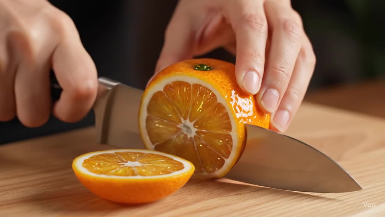 ASMR satisfying orange slices