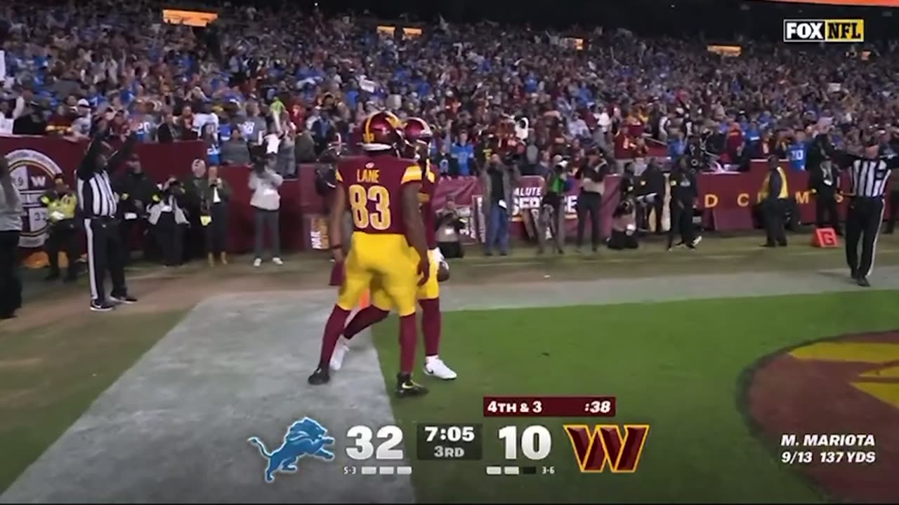 Commanders score Touchdown during Trump’s play-by-play