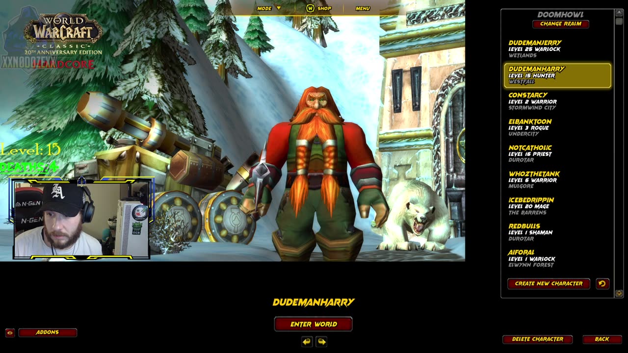 HC WoW Hunter. Adventures of DudeManHarry!