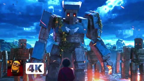 A Minecraft Movie (2025) 4K - Iron Golems vs. Piglins _ Movieclips