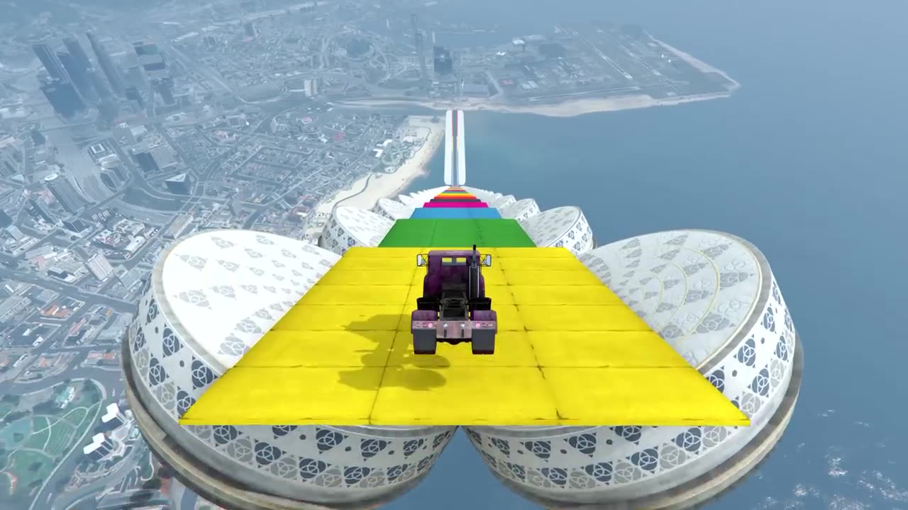 GTA V Gameplay – Satisfying GTA v mega ramp gameplay 🚙