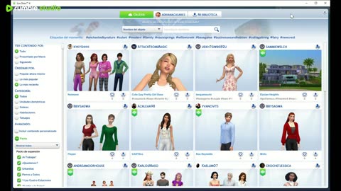 Sims 4 comprobando las familias de esta partida