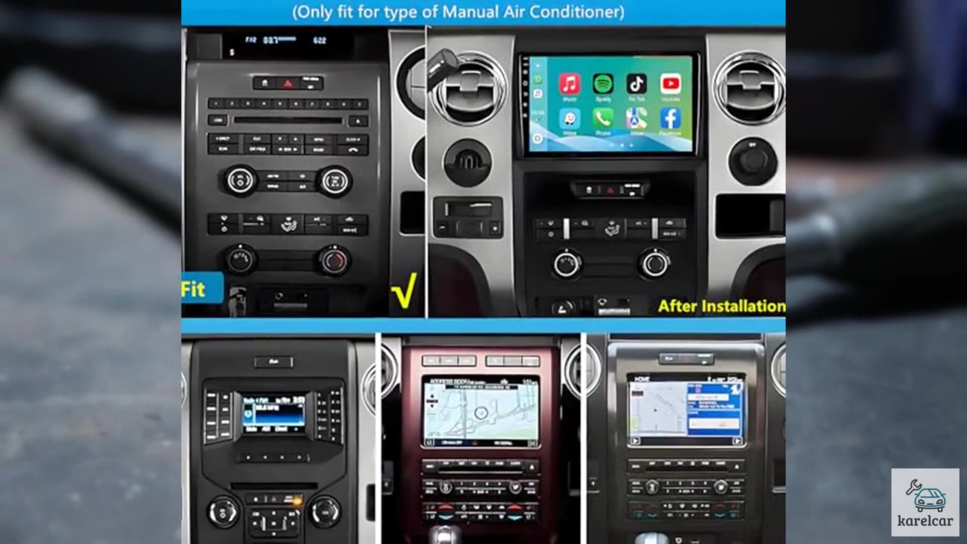 for Ford F150 Radio Upgrade 2009-2014: 9 Inch Touchscreen Car Stereo with Wirel
