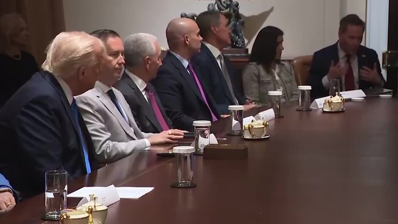 Trump is asked about the conversations leaked by The Atlantic and he asks Waltz to respond