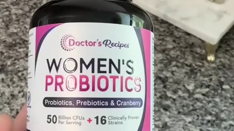 Doctor's Recipes Women’s Probiotic – 50B CFU + Cranberry for Digestive & Feminine Health 🌸💊✨