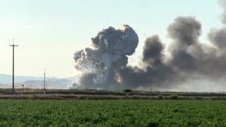 Video captures moment a fireworks warehouse explodes in California
