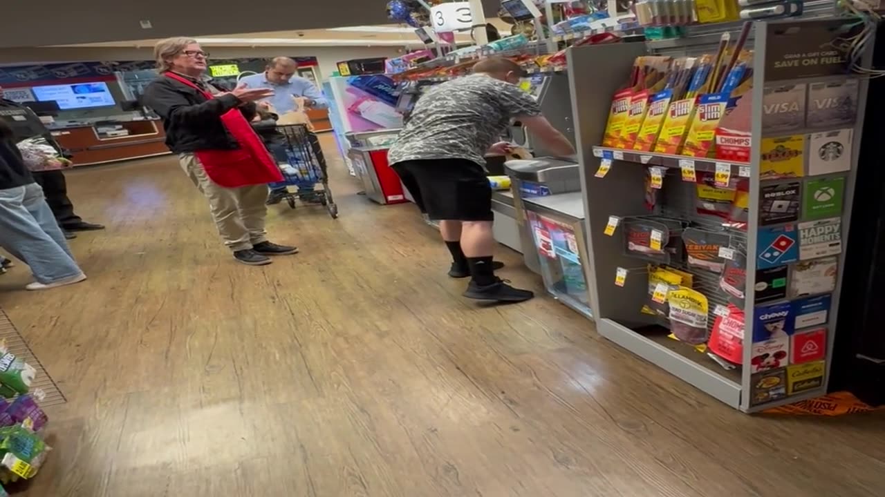 Grocery Store Customer Crashes Out At Checkout