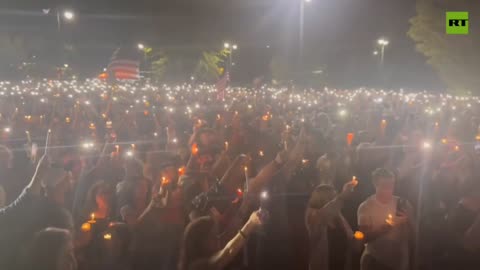 Americans chant his name & light up the night for Charlie Kirk