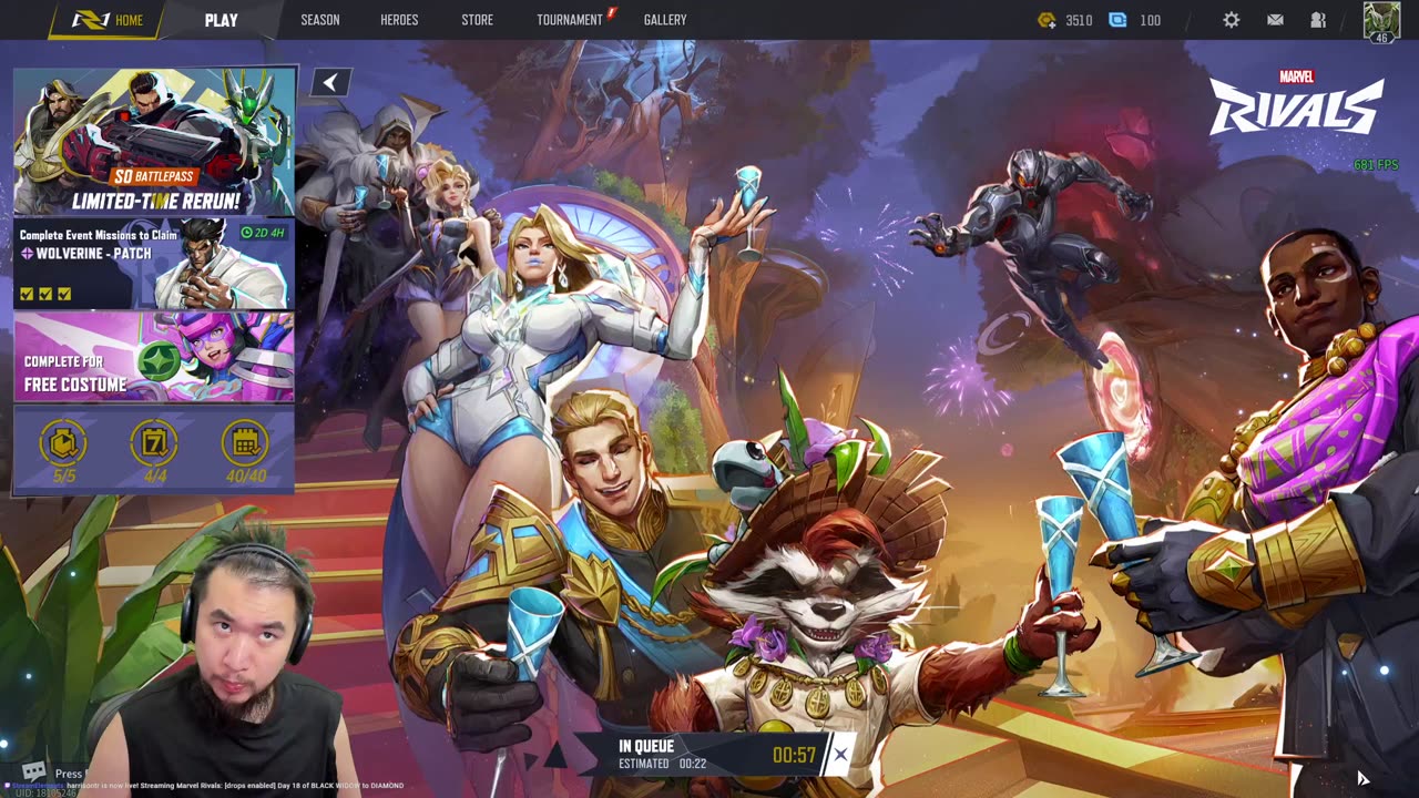 [drops enabled] Day 18 of BLACK WIDOW to DIAMOND