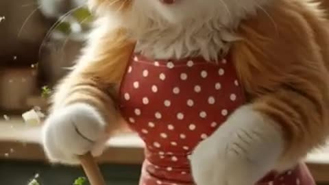 Cutest AI Cat Ever?! 🐾 Meet Minnya Cooking Food!