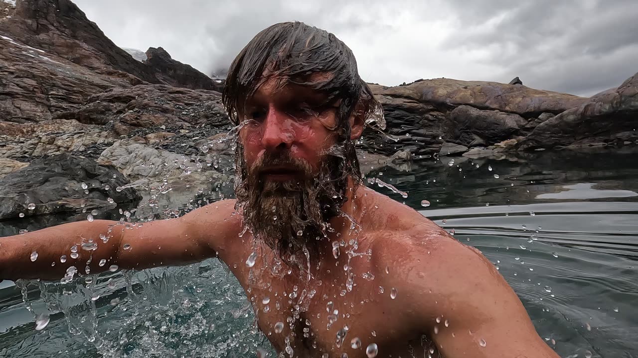 Couldn't leave without getting in the lake