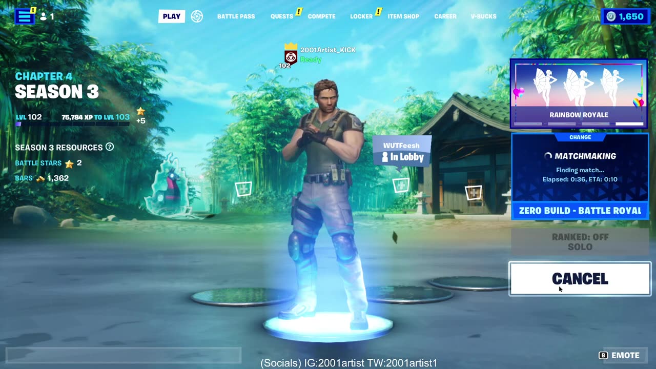 Finishing the battle pass and getting downed fast