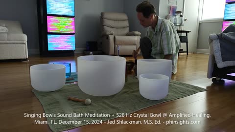 Singing Bowls Sound Bath Meditation + 528 Hz Crystal @ Amplified Healing, Miami, FL, Dec. 14, 2024