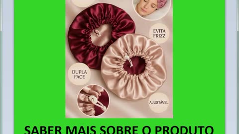 Touca De Cetim Ajustável Dupla Face Para Dormir Anti Frizz Protege E Alinha o Cabelo