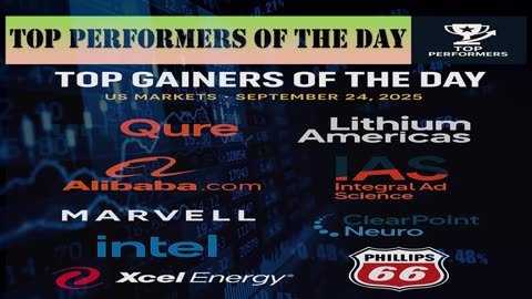 Top Gainers Today 🚀 US Stock Market Movers Sept 24, 2025 Stocks Soaring on Big Catalysts