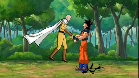 Goku vs Saitama | Dragon Ball x One Punch Man #gokuvssaitama
