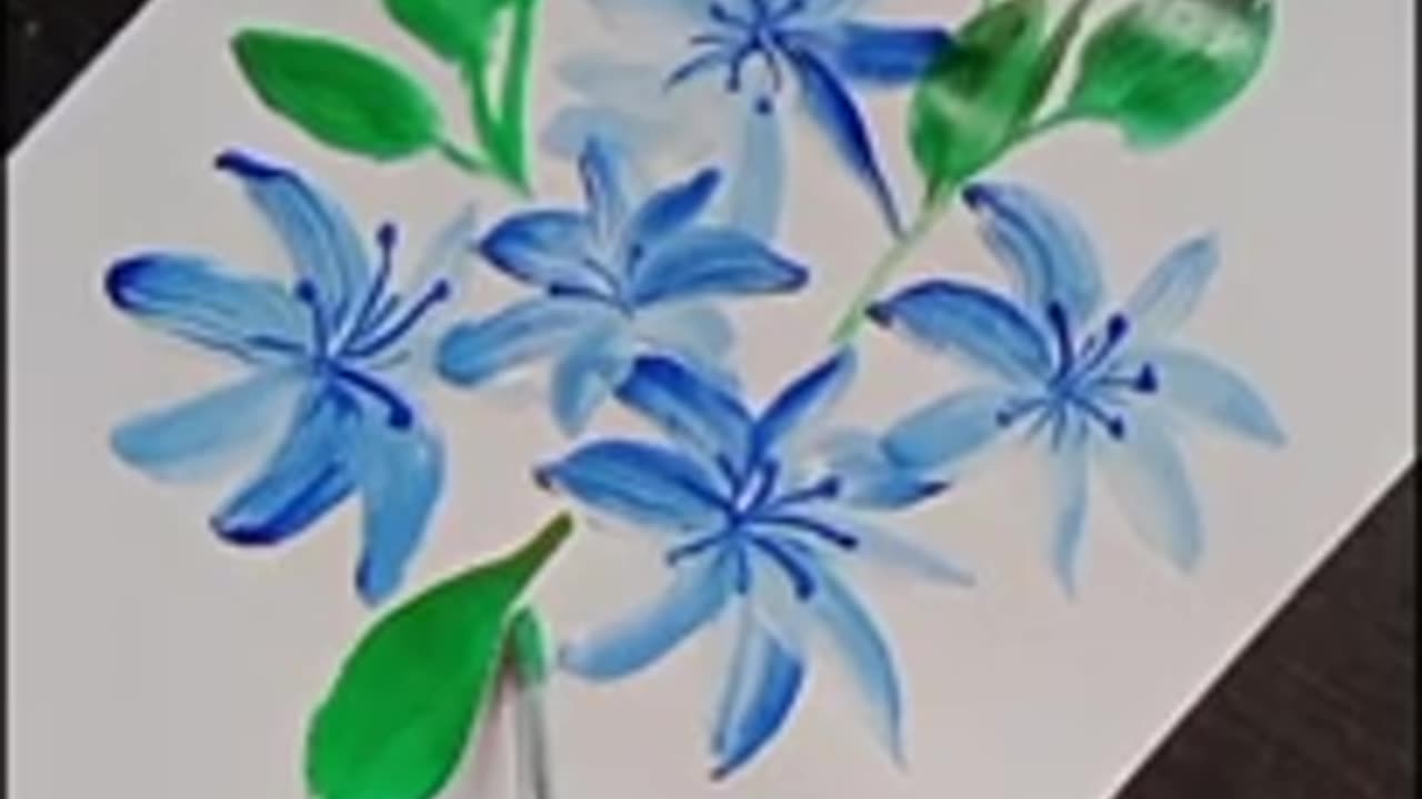 One Strock Flower Painting ideas||Easy Flower Art||Flower Art||Cool Ideas||Painting