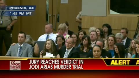 Watch Jodi Arias's response when the guilty verdict is announced.