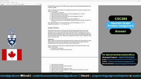 Student Work(Assignment) | CSC384 – Problem Solving in AI | University of Toronto
