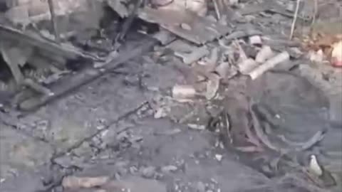 Russian Soldiers Film Aftermath of Airstrikes