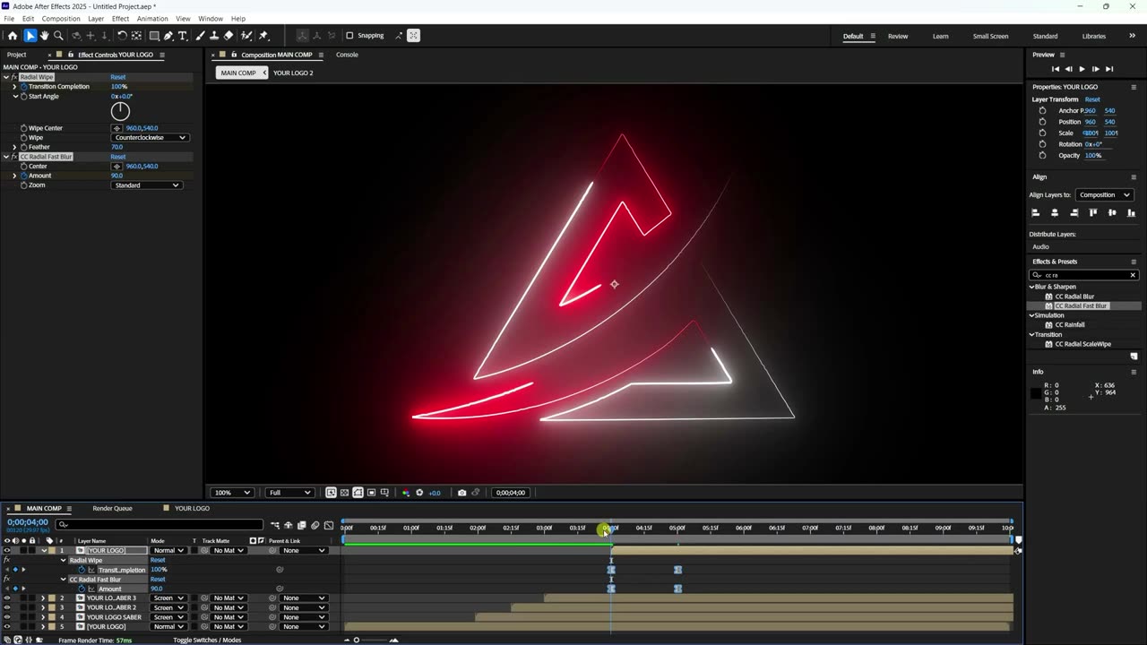 After Effects Tutorial - Logo and Text Animation in After Effects | No Plugin