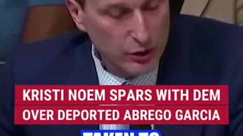 Kristi Noem drags a Democratic congressman over Abrego Garcia #foxnews #shorts #politics #news #us