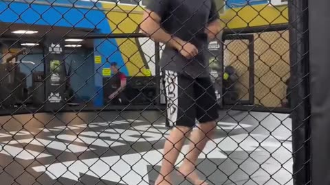 Islam Makhachev Making Fun of Tagir Ulanbekov's Shadow Boxing