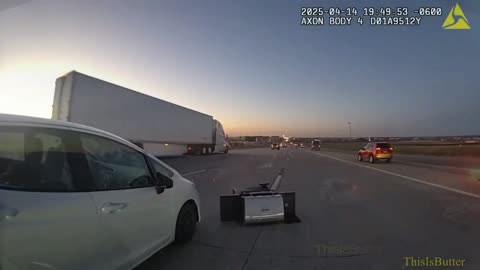 Colorado shared body camera footage after they were nearly struck on the interstate