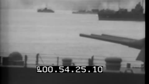 BOMBARDMENT & INVASION O... - BOMBARDMENT & INVASION OF GUAM ROCKET BARRAGES ON BEACH - 428-npc-5232