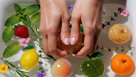 Crushing Glass Fruit in a Fruit Bath 🛁🍓🍉🍑🫐 #asmr #aiasmr #surreal #oddlysatisfyingvideo #satisfyi