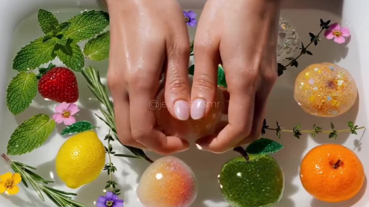 Crushing Glass Fruit in a Fruit Bath 🛁🍓🍉🍑🫐 #asmr #aiasmr #surreal #oddlysatisfyingvideo #satisfyi