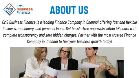 Why Choose CMS Business Finance as Your Leading Finance Company in Chennai?