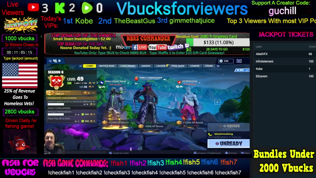 Play Word Game For VBucks! 🎉3,500+ Vbucks Giveaway Daily! / Will Make Our Own Fishing Game! :)