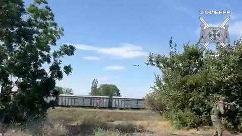 🚆🔥 Ukraine Russia War | Defending Train from Ukrainian Drone Attack in Zaporozhye | RCF