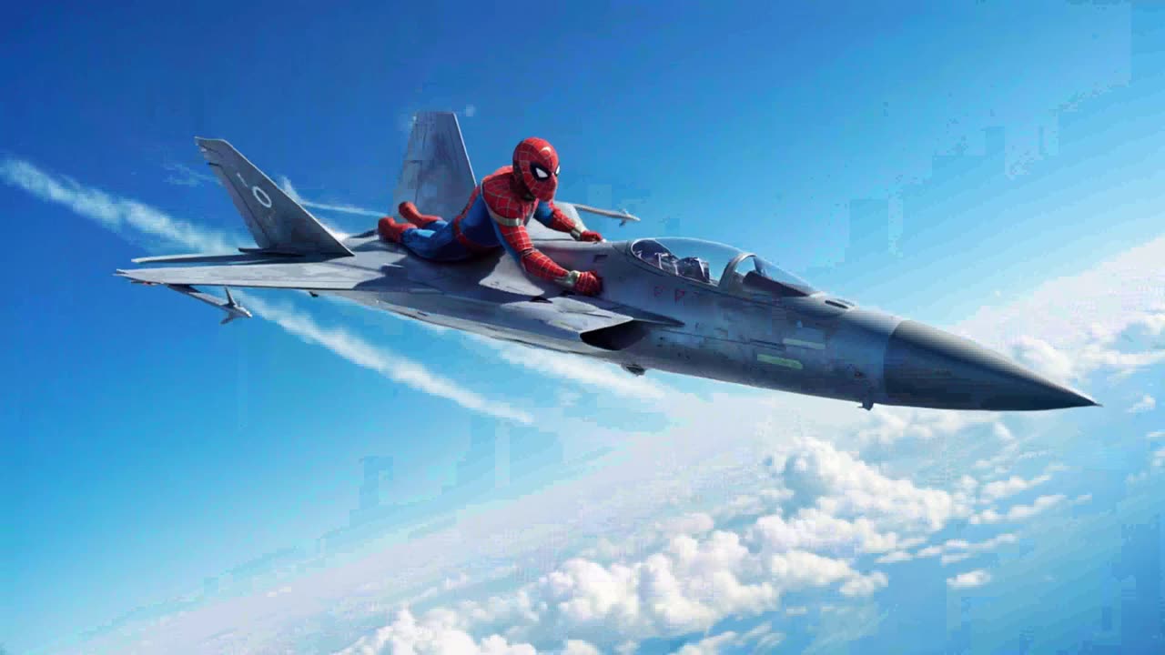 BAD SPIDER MAN STEALS JET | WITH GREAT POWER COMES GREAT RESPONSIBILITY MEME