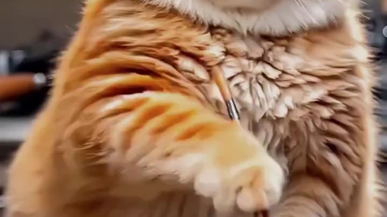 Cat and tiger 🐅🐯 drinking party