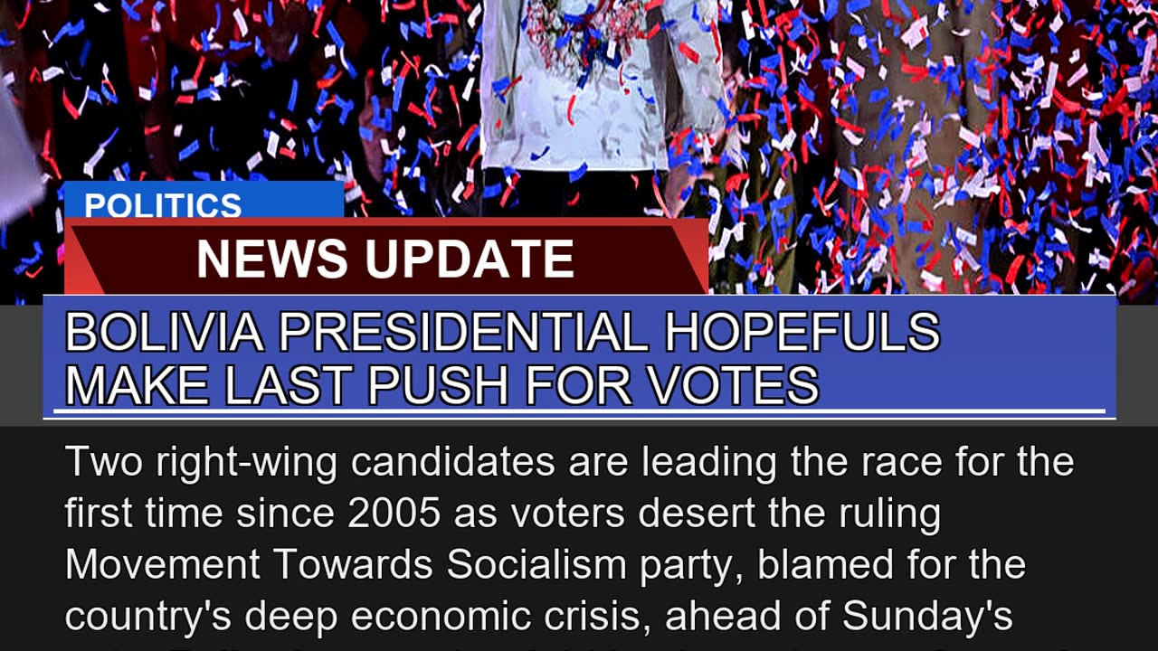 Bolivia Presidential Hopefuls Make Last Push for V
