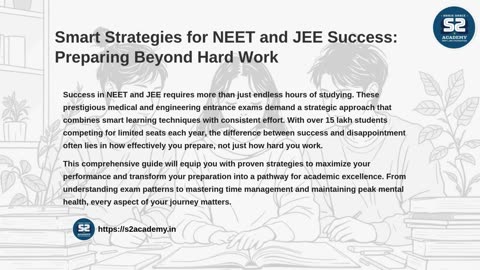 Smart Learning Strategies for NEET and JEE Exam Success