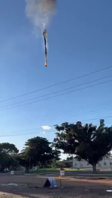 In Brazil, a hot air balloon caught fire and crashed in mid-flight Killing at least 8