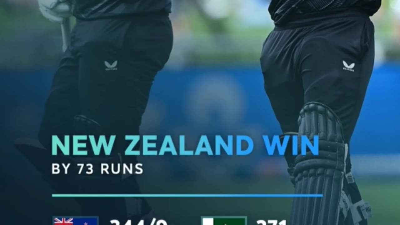 New Zealand beat Pakistan by 73 runs in the 1st ODI